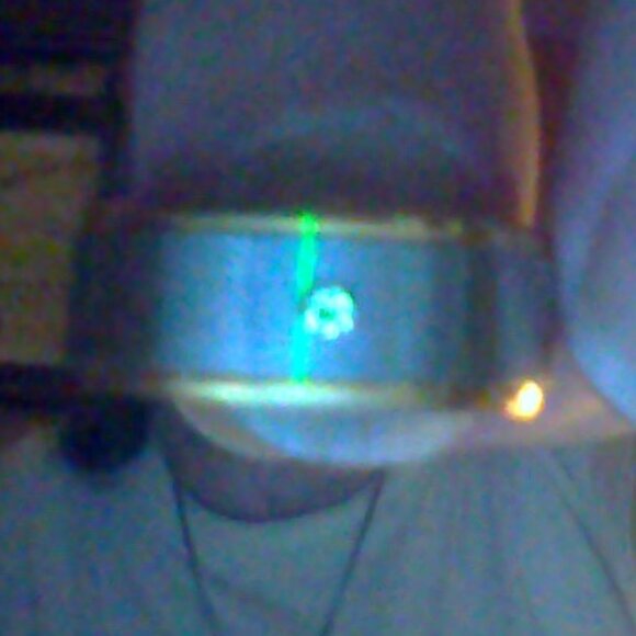 mens size 8 gold plated with small diamond - Picture 1 of 1